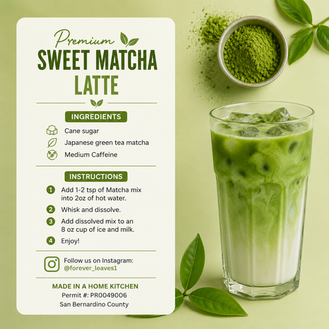 Premium Sweet Matcha Latte